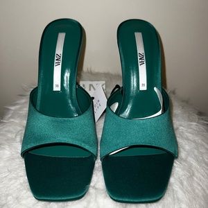 Zara green heels